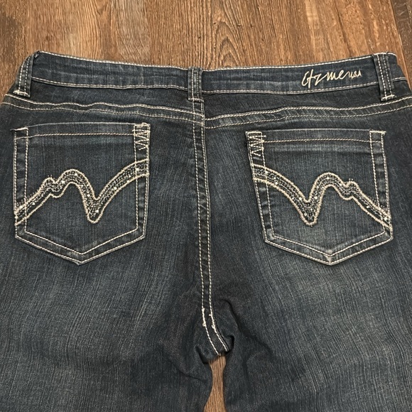 Itz Me Premium Distressed Dark Wash Sparkly Pockets  Women’s Jeans Size 16 - Picture 7 of 7